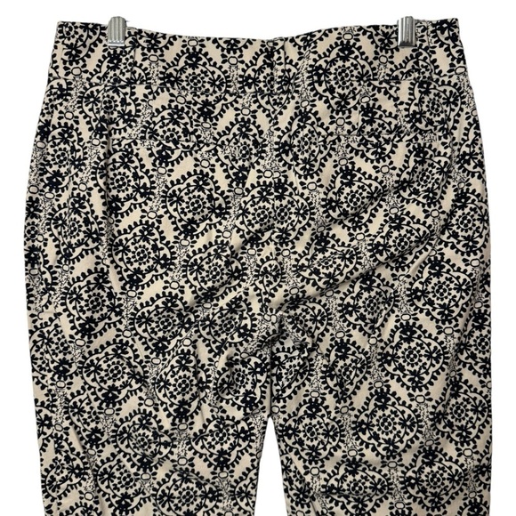 Loft Julie The Riviera geometric print crop Capri pants women’s 4 Ann Taylor - Picture 4 of 12